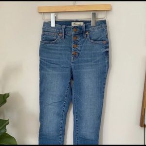 NWT button fly Madewell 9" Mid-Rise Skinny Jean 24